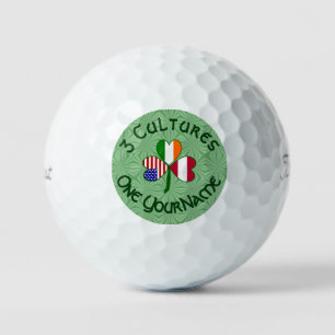 Balles De Golf Drapeau personnalisé du trèfle américain irlandais