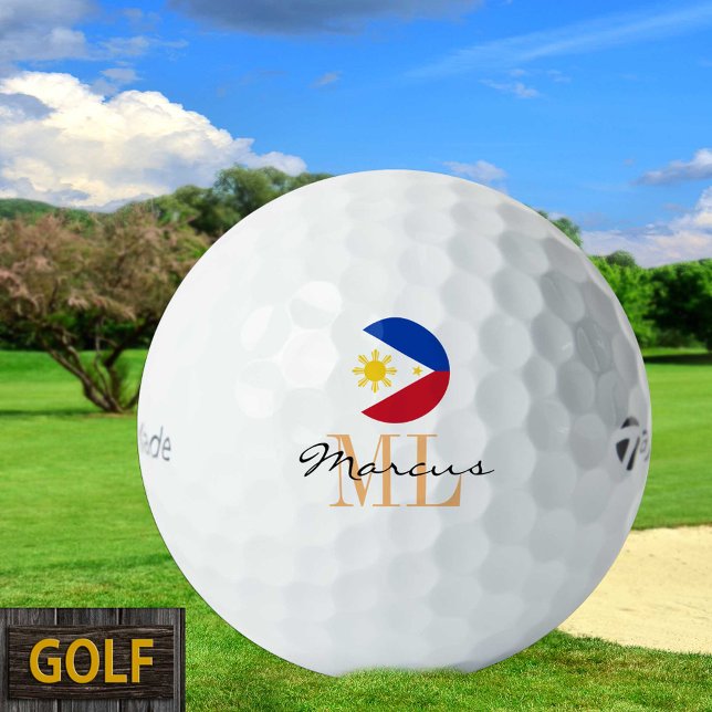 Balles De Golf Drapeau philippin et golf des Philippines (Créateur téléchargé)