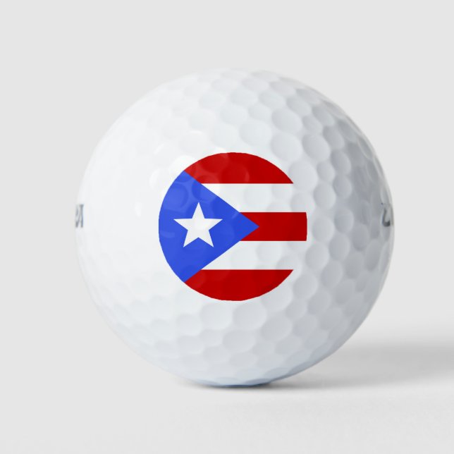 Balles De Golf Drapeau Porto Rico (Devant)