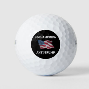 Balles De Golf Drapeau Pro America Anti Trump Vintage USA
