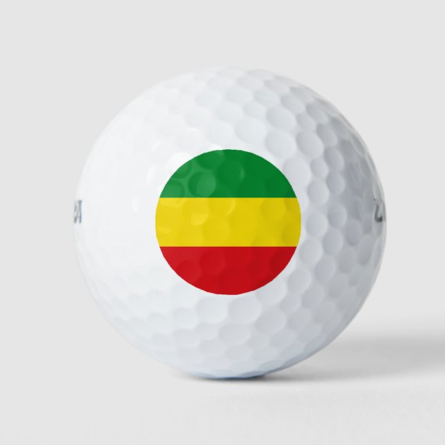 Balles De Golf Drapeau rastafarien Rasta Ethiopie (Devant)