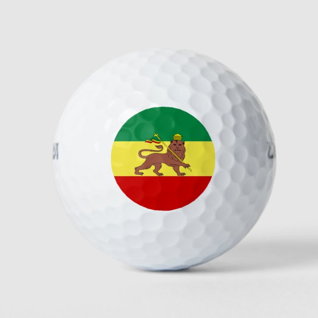 Balles De Golf Drapeau Rastafarien (Rastafarianisme) (Rasta) Golf (Devant)