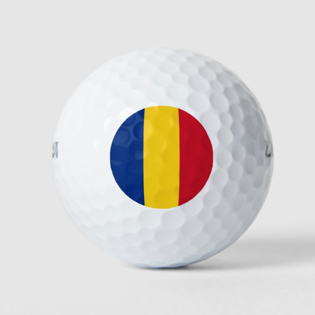 Balles De Golf Drapeau Roumain (Roumanie) (Devant)