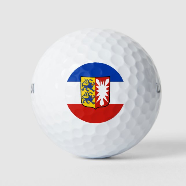 Balles De Golf Drapeau Schleswig-Holstein Golf Balls (Devant)