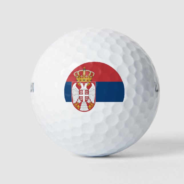 Balles De Golf Drapeau Serbie (Devant)