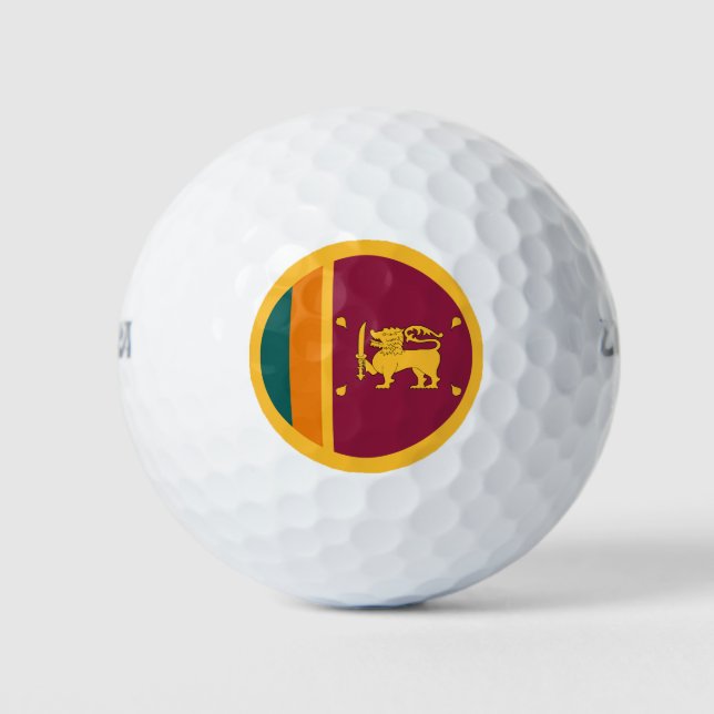 Balles De Golf Drapeau Sri Lanka (Devant)