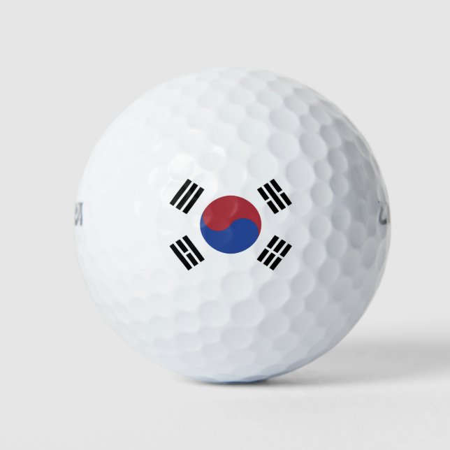 Balles De Golf drapeau sud-coréen (Devant)