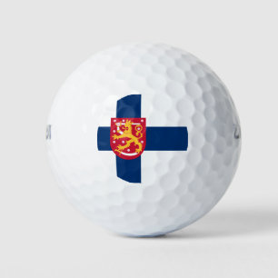 Balles De Golf Drapeau Suomi avec armoiries superposées