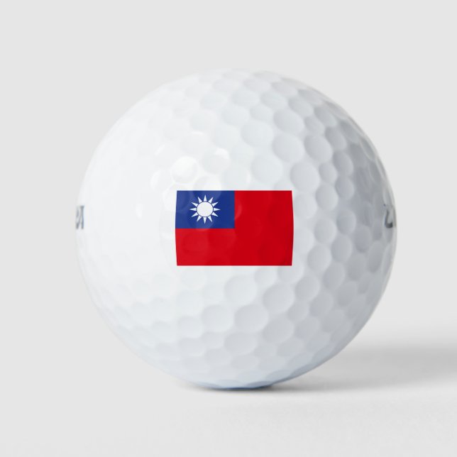 Balles De Golf Drapeau Taïwan (Devant)
