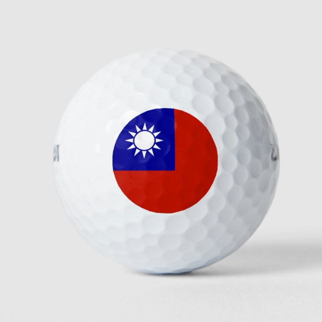 Balles De Golf Drapeau taïwanais (Devant)