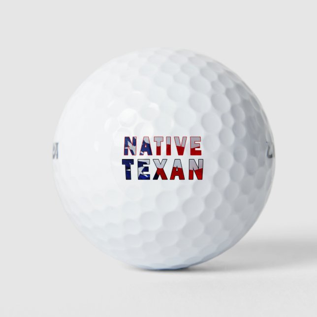 Balles De Golf Drapeau texan natif (Devant)