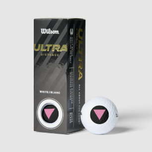 Balles De Golf Drapeau triangle rose de SlipperyJoe's symbole ros