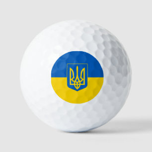 Balles De Golf Drapeau ukrainien avec armoiries
