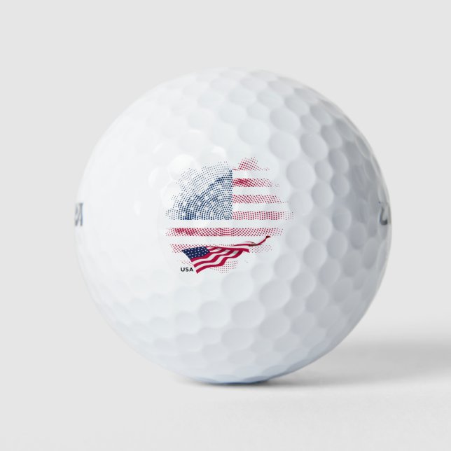 Balles De Golf Drapeau USA (Devant)