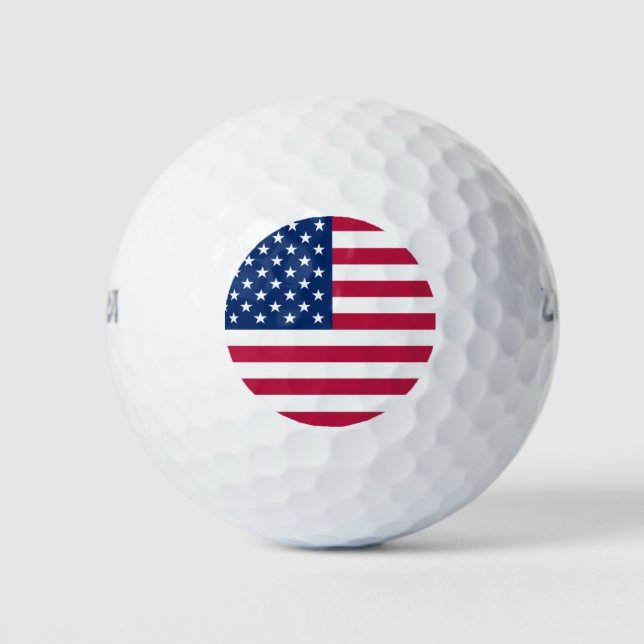Balles De Golf drapeau usa (Devant)