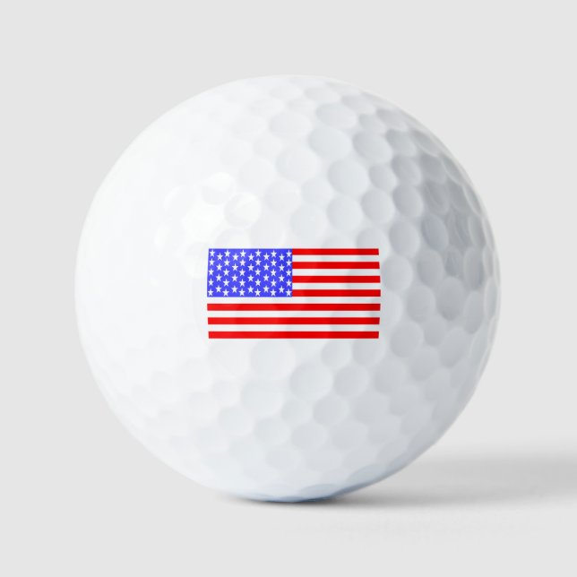 Balles De Golf Drapeau USA (Recto)