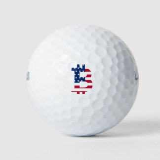 Balles De Golf Drapeau Usa Bitcoin-Bitcoin-Cryptomonnaie-Blockcha