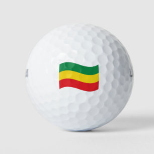 Balles De Golf Drapeau vert, or (jaune) et rouge