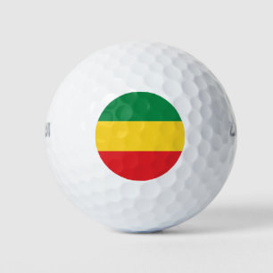 Balles De Golf Drapeau vert, or (jaune) et rouge