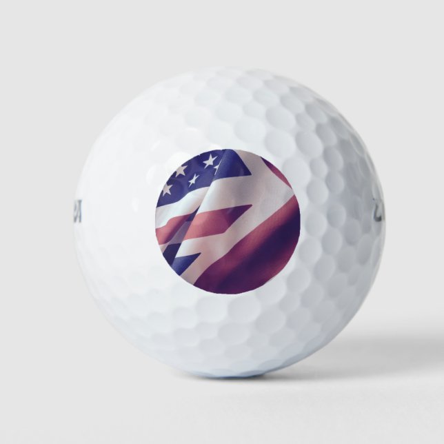Balles De Golf Drapeaux américains et britanniques (Devant)
