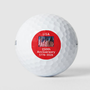 Balles De Golf Drapeaux américains patriotiques Wilson 250e anniv