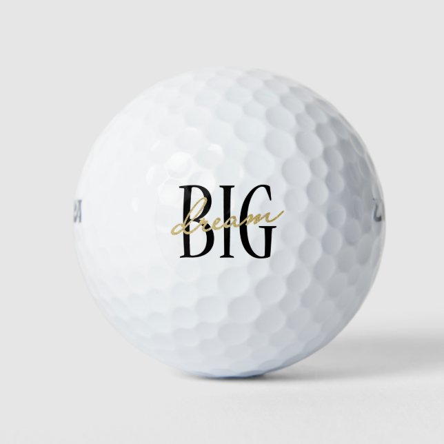 Balles De Golf Dream Big Golf Ball Fête des pères cadeau pour pap (Devant)