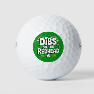 Balles De Golf Droit sur la rousse drôle de la Saint-Patrick