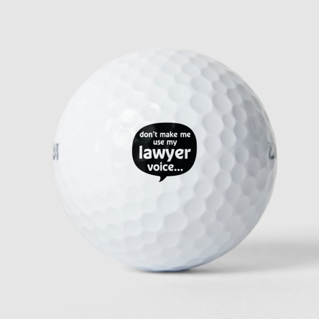 Balles De Golf Drôle Avocat Dire - Étudiants en Droit - Avocat Fu (Devant)