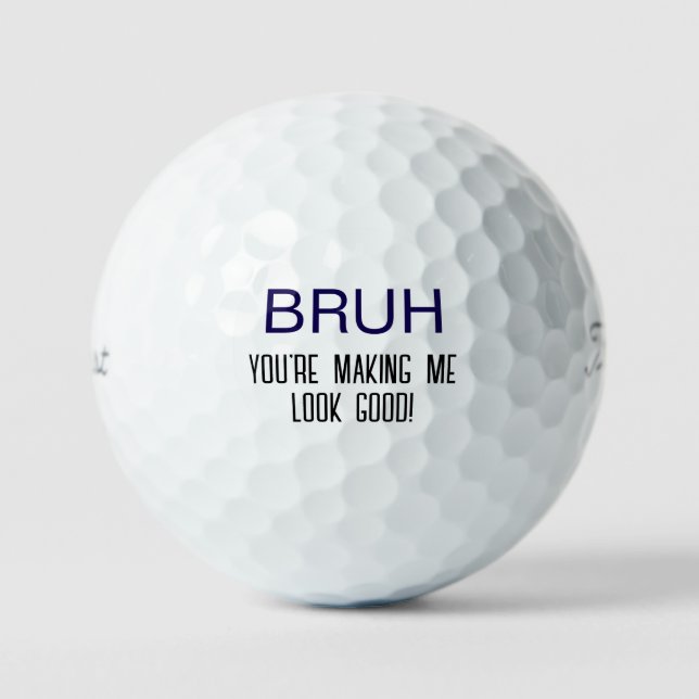 Balles De Golf Drôle BRUH Titleist (Recto)