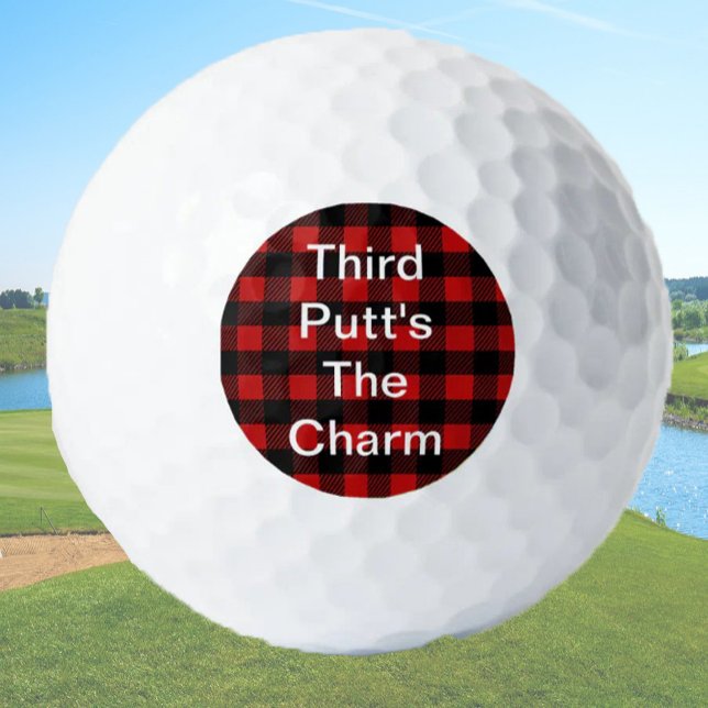Balles De Golf Drôle cadeau de golf Troisième Putt's Le Charm Red (Créateur téléchargé)