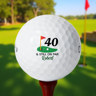 Balles De Golf Drôle cadeau personnalisé 40e anniversaire pour Go