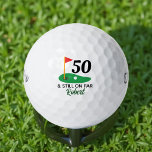 Balles De Golf Drôle cadeau personnalisé 50e anniversaire pour Go<br><div class="desc">Parfait pour les golfeurs qui frappent le grand 5-0! Ce design personnalisable propose des jeux '50 & Still on Par' vous pouvez aussi ajouter votre nom ou n'importe quel texte. Idéal pour les cadeaux d'anniversaire,  les copains de golf ou toute personne célébrant un demi-siècle en style!</div>