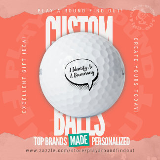 Balles De Golf Drôle Cadeau Rigolo "Je M'Identifie Comme Un Boome