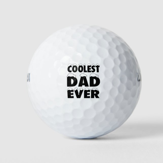 Balles De Golf Drôle Coolest Papa Jamais Fête des pères | Boules  (Devant)