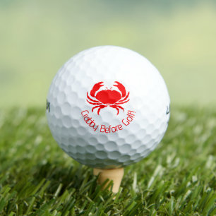 Balles De Golf Drôle Crabby Avant Golf Red Golf Balls