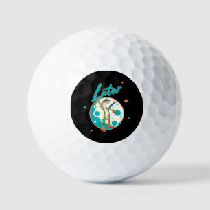 Balles De Golf Drôle de Gecko Plus Tard Humour de Procrastination