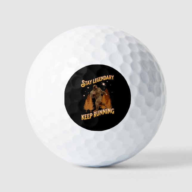Balles De Golf Drôle de motivation de course de Bigfoot (Recto)