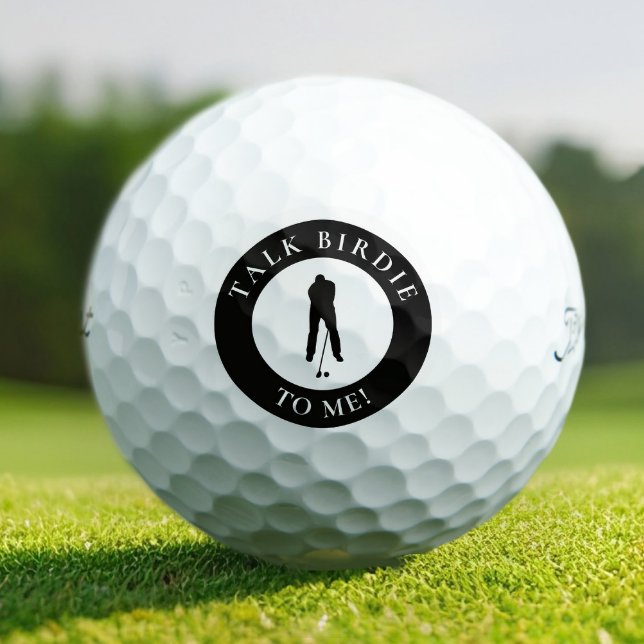 Balles De Golf Drôle de piaf qui me parle Hommes (Funny Talk Birdie To Me Men's Golf Balls)
