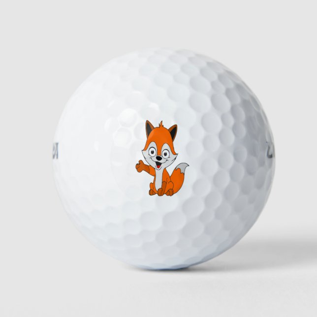 Balles De Golf drôle de renard (Devant)