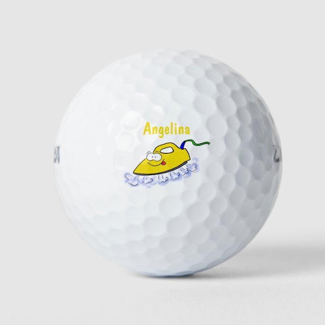 Balles De Golf Drôle dessin animé linge de fer (Devant)