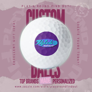 Balles De Golf Drôle Épais Et Fatigué Mid-Century Titleist Pro V1