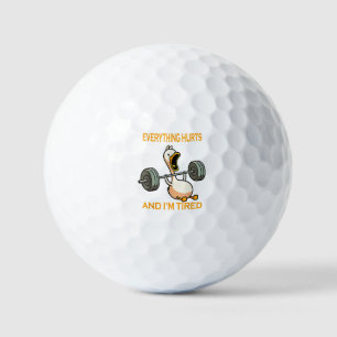 Balles De Golf Drôle gymnase canard Citer tout fait mal et je sui