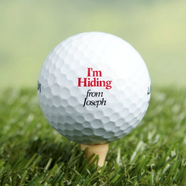 Balles De Golf Drôle Je me cache Personnalisé (Créateur téléchargé)