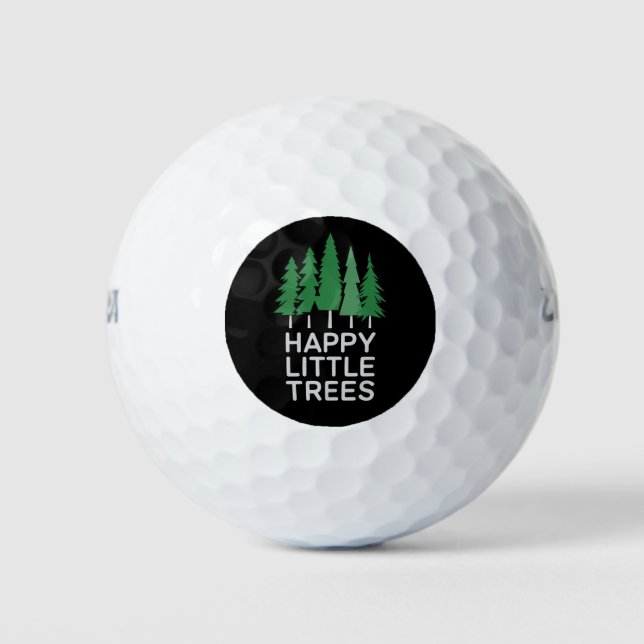 Balles De Golf Drôle Joyeux Petits Arbres Cadeaux Camping (Devant)