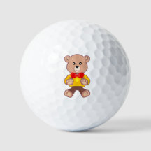 Drôle mignon Bowtie Teddy Balls de golf
