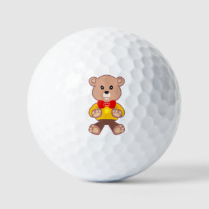 Balles De Golf Drôle mignon Bowtie Teddy Balls de golf