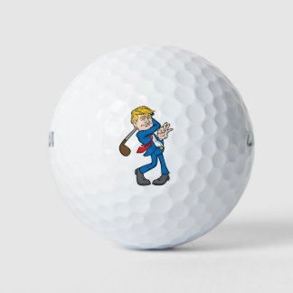 Balles De Golf Drôle Président Trump Golf Swing Cadeau