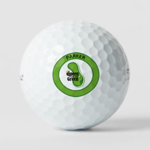 Balles De Golf Drôle Reine du Monogramme Vert