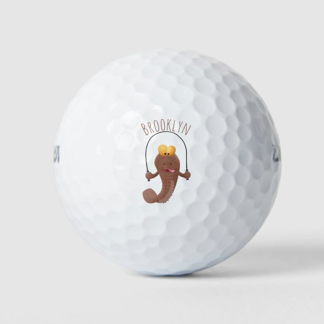Balles De Golf Drôle sauter boudskipper poisson dessin animé (Devant)