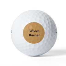 Drôle Sayings Golf Balls - Worm Burner